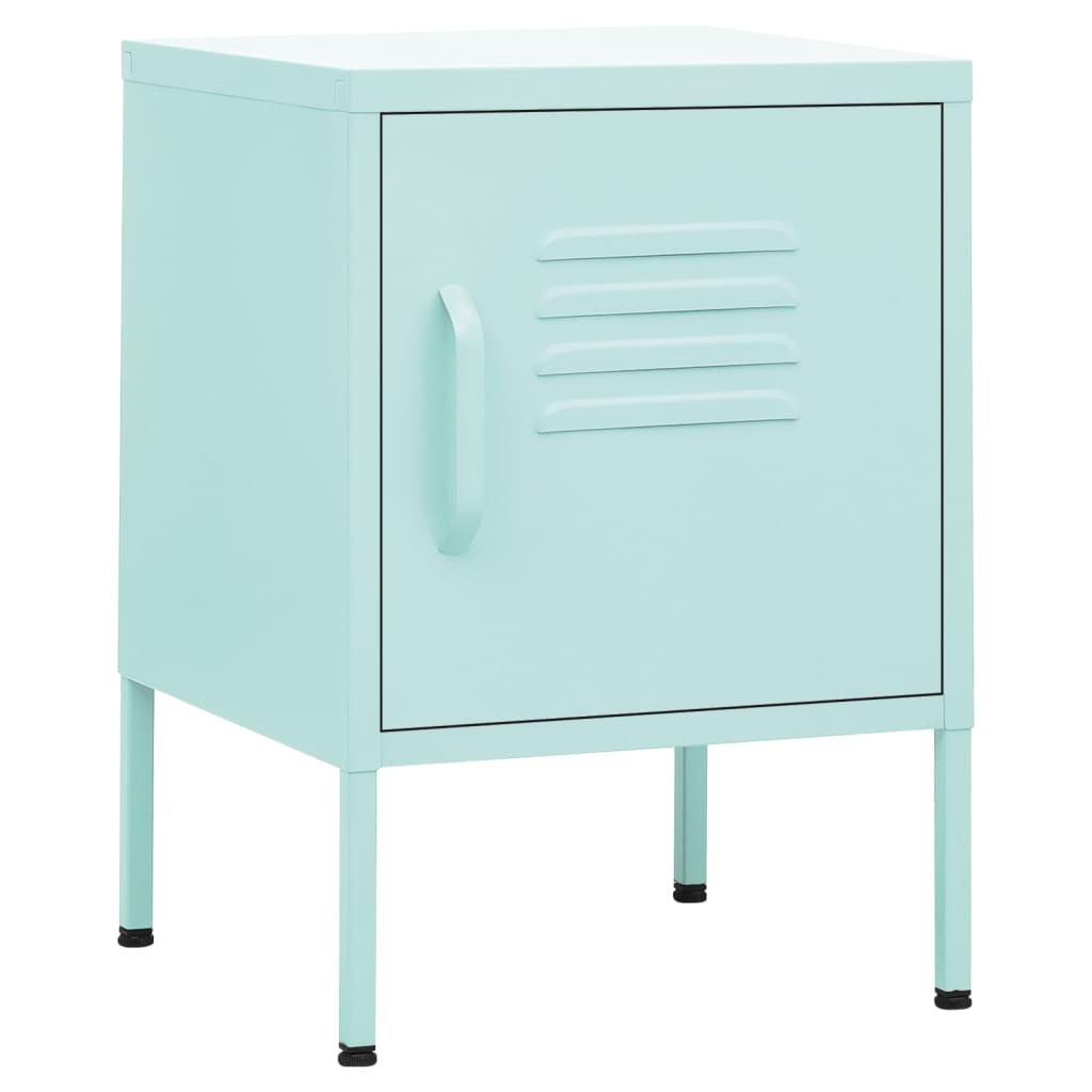 vidaXL Nightstands 2 pcs Mint 35x35x51 cm Steel - Green