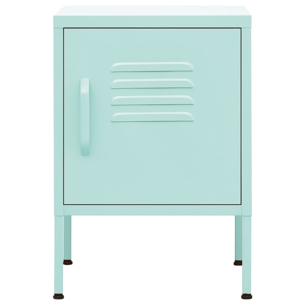 vidaXL Nightstands 2 pcs Mint 35x35x51 cm Steel - Green