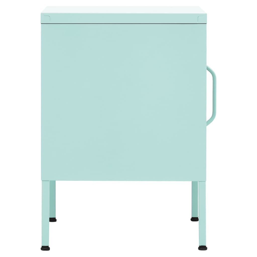vidaXL Nightstands 2 pcs Mint 35x35x51 cm Steel - Green