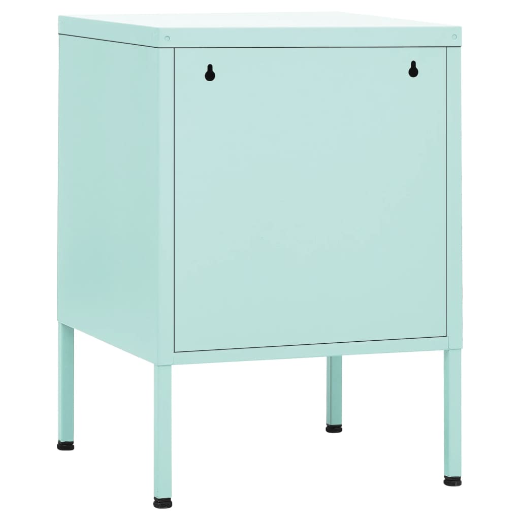 vidaXL Nightstands 2 pcs Mint 35x35x51 cm Steel - Green