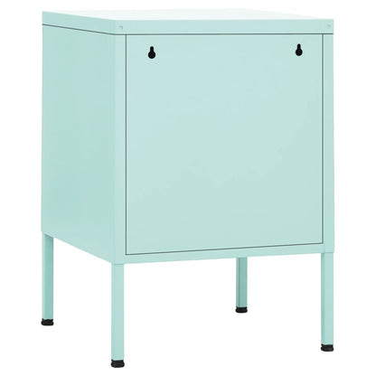 vidaXL Nightstands 2 pcs Mint 35x35x51 cm Steel - Green