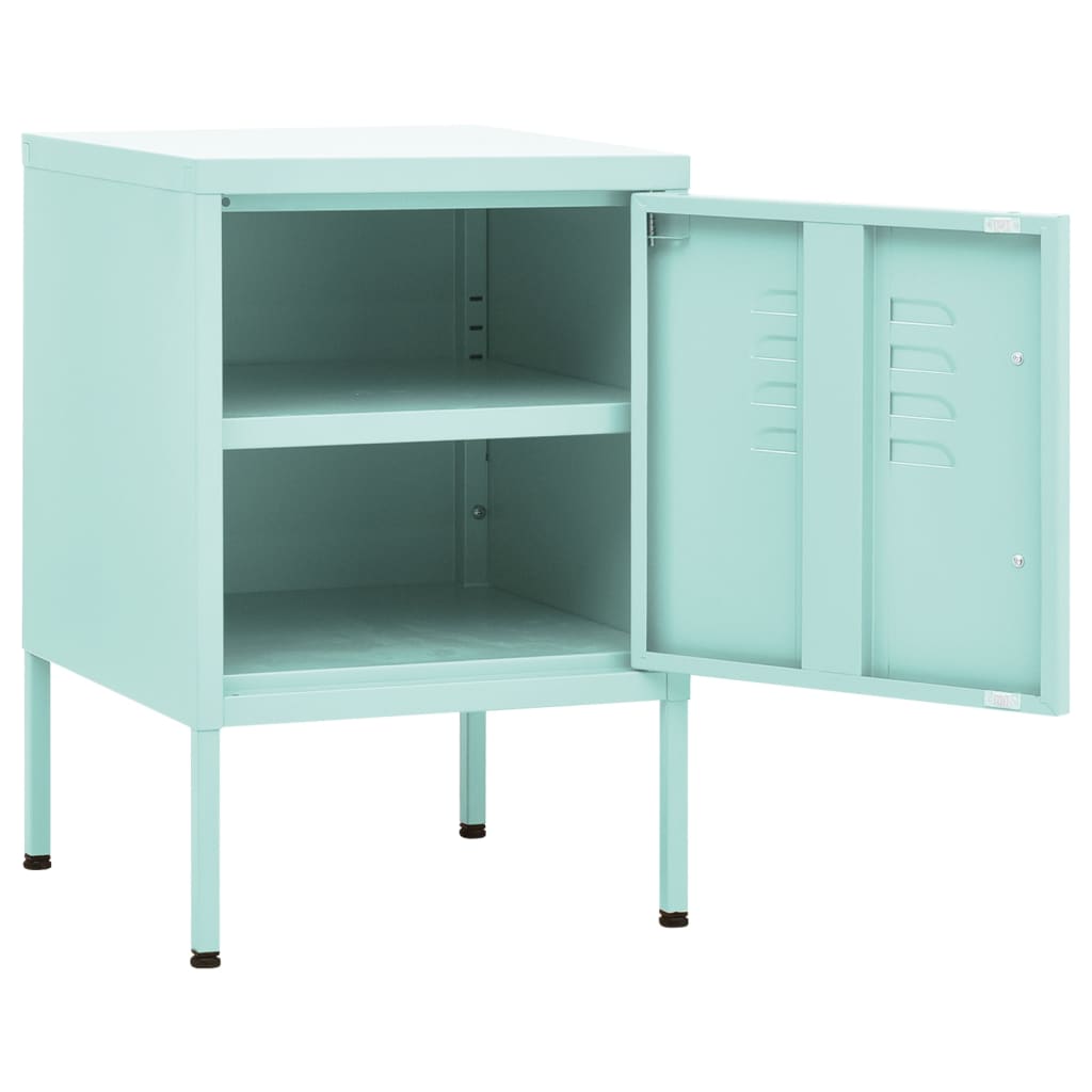 vidaXL Nightstands 2 pcs Mint 35x35x51 cm Steel - Green