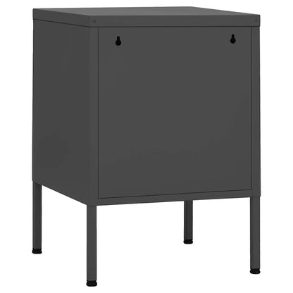 vidaXL Nightstands 2 pcs Anthracite 35x35x51 cm Steel
