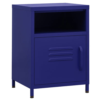 vidaXL Nightstands 2 pcs Navy Blue 35x35x51 cm Steel - 60684