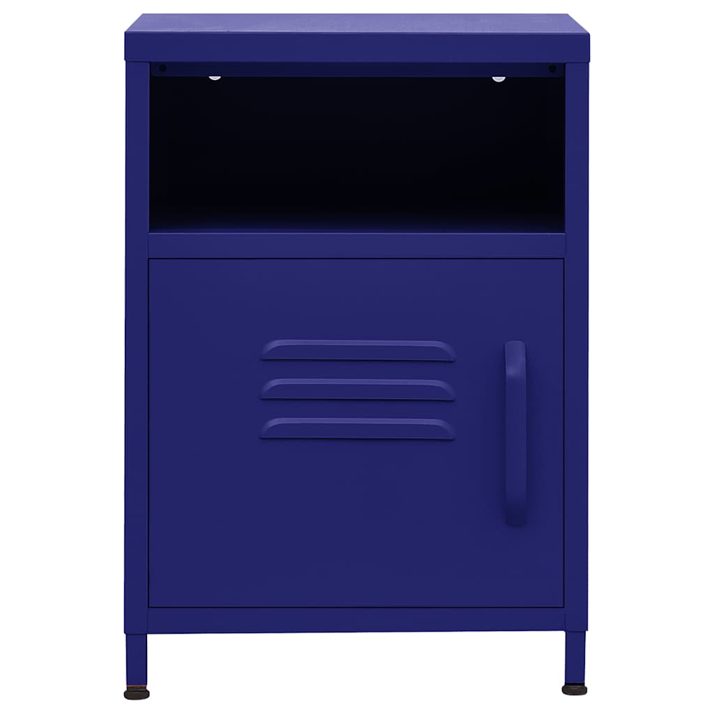 vidaXL Nightstands 2 pcs Navy Blue 35x35x51 cm Steel - 60684