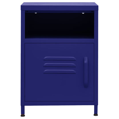 vidaXL Nightstands 2 pcs Navy Blue 35x35x51 cm Steel - 60684