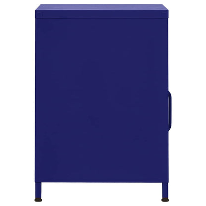 vidaXL Nightstands 2 pcs Navy Blue 35x35x51 cm Steel - 60684