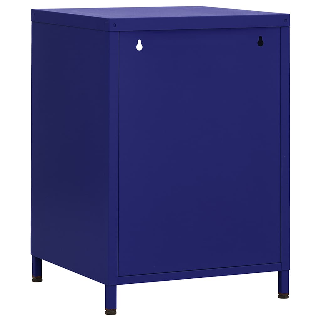 vidaXL Nightstands 2 pcs Navy Blue 35x35x51 cm Steel - 60684