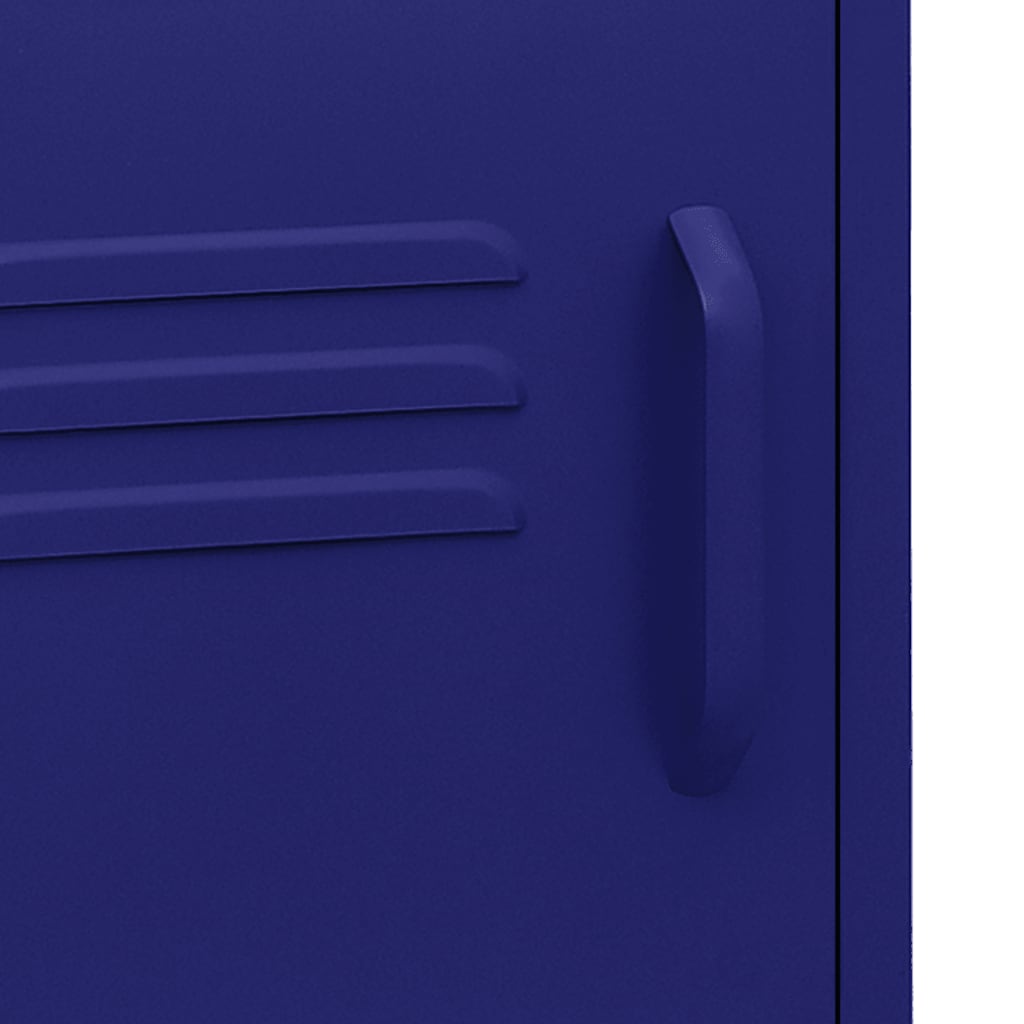 vidaXL Nightstands 2 pcs Navy Blue 35x35x51 cm Steel - 60684