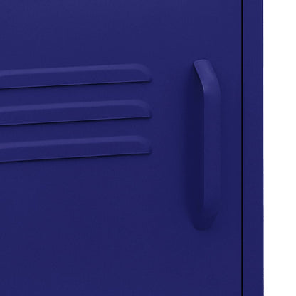 vidaXL Nightstands 2 pcs Navy Blue 35x35x51 cm Steel - 60684