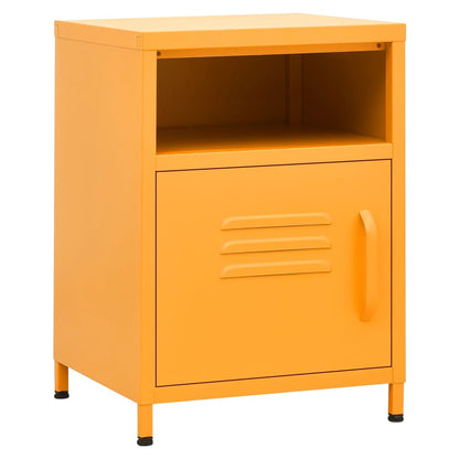 vidaXL Nightstands 2 pcs Mustard Yellow 35x35x51 cm Steel - 60686