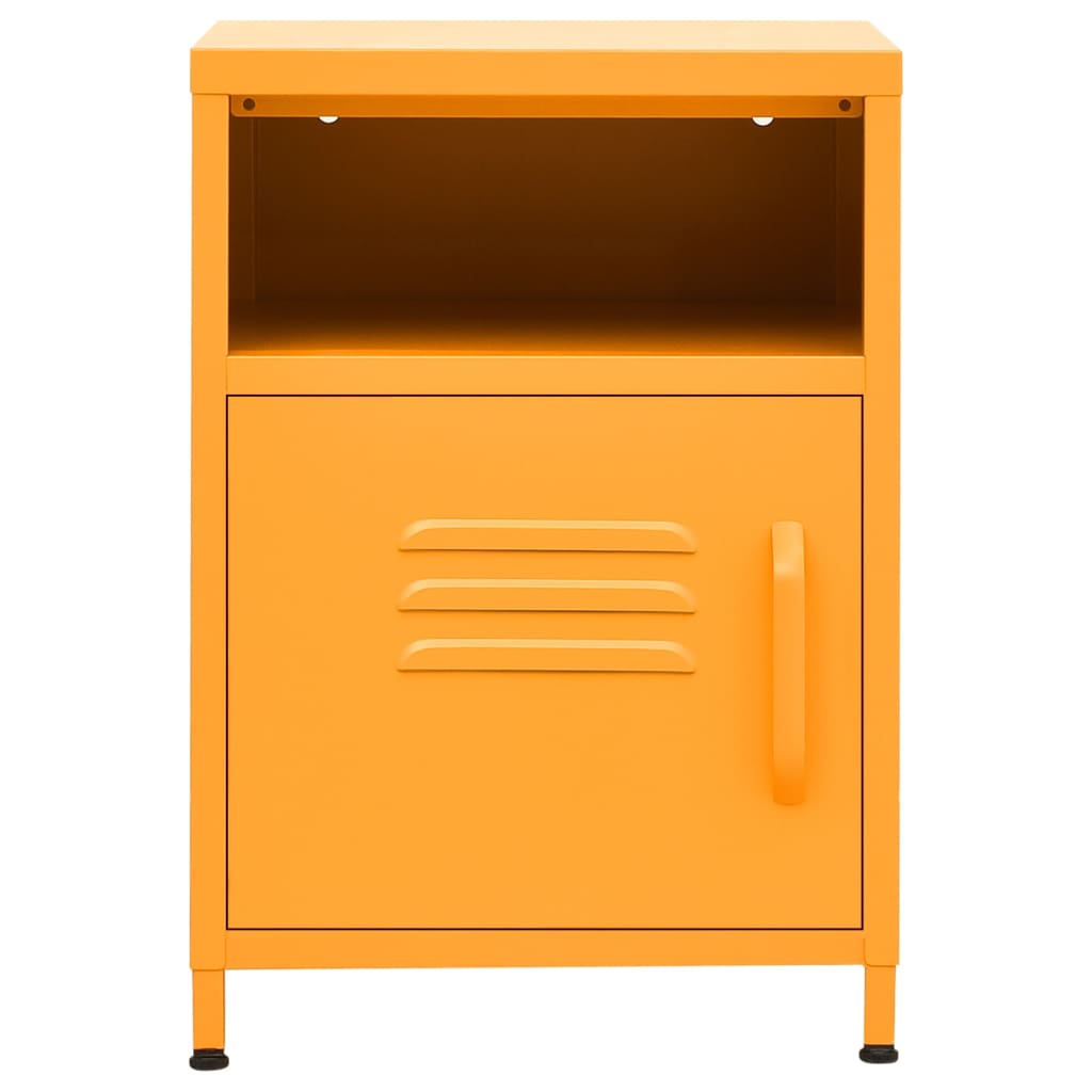 vidaXL Nightstands 2 pcs Mustard Yellow 35x35x51 cm Steel - 60686