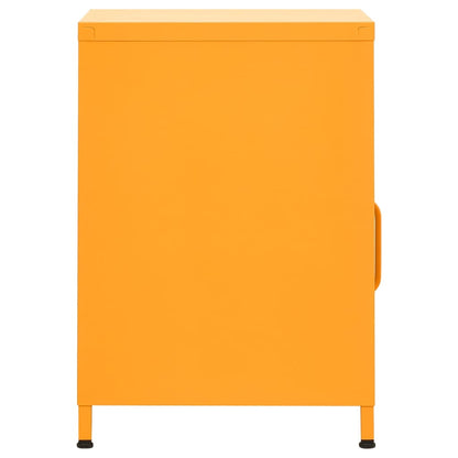 vidaXL Nightstands 2 pcs Mustard Yellow 35x35x51 cm Steel - 60686