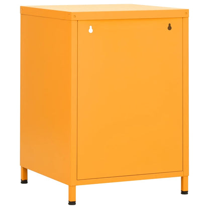 vidaXL Nightstands 2 pcs Mustard Yellow 35x35x51 cm Steel - 60686