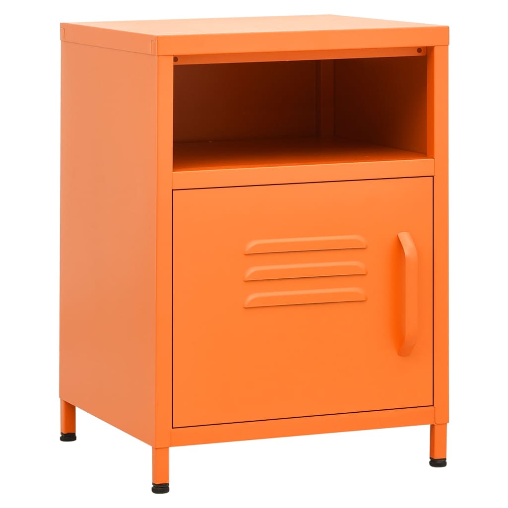 vidaXL Nightstands 2 pcs Orange 35x35x51 cm Steel - 60695