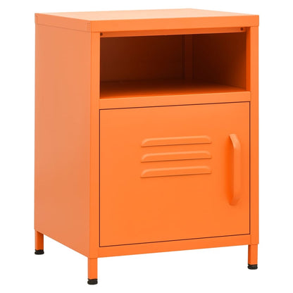 vidaXL Nightstands 2 pcs Orange 35x35x51 cm Steel - 60695