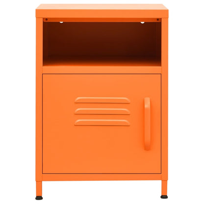 vidaXL Nightstands 2 pcs Orange 35x35x51 cm Steel - 60695