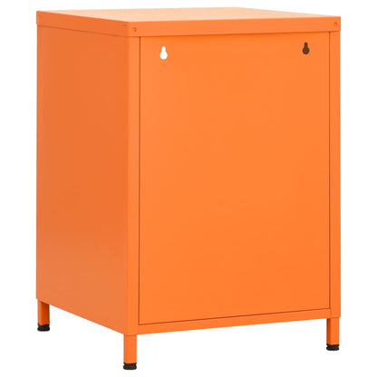 vidaXL Nightstands 2 pcs Orange 35x35x51 cm Steel - 60695