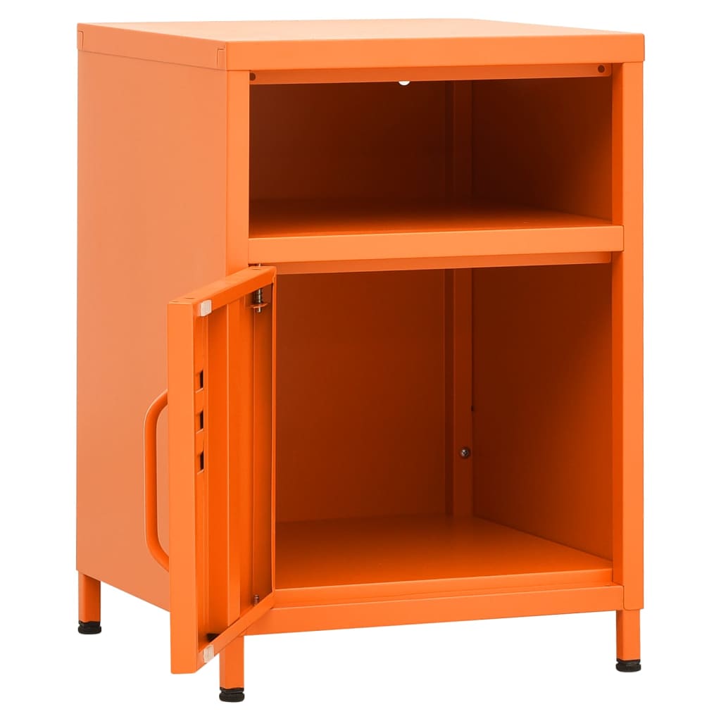 vidaXL Nightstands 2 pcs Orange 35x35x51 cm Steel - 60695