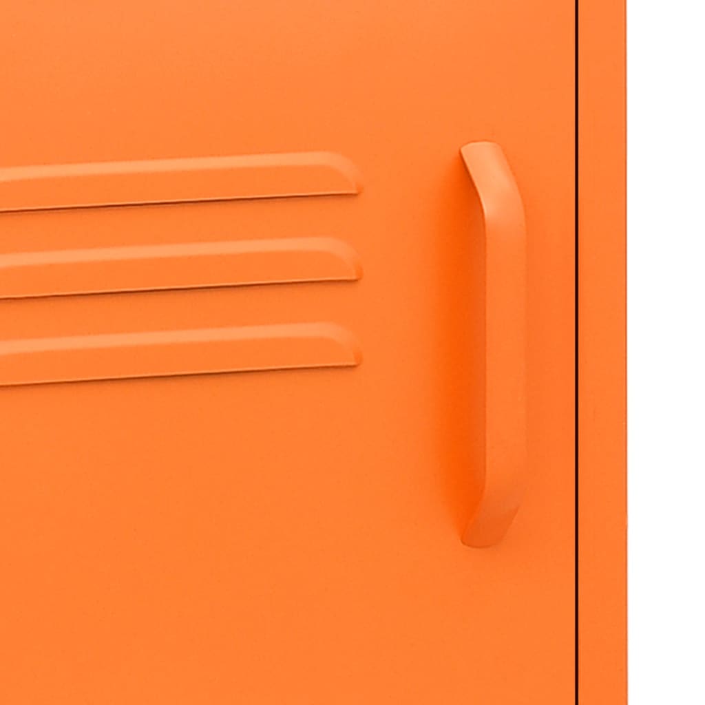 vidaXL Nightstands 2 pcs Orange 35x35x51 cm Steel - 60695