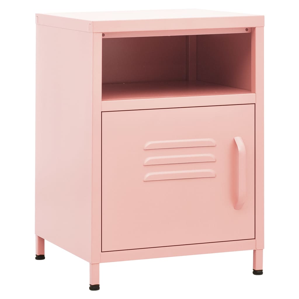 vidaXL Nightstands 2 pcs Pink 35x35x51 cm Steel - 60700