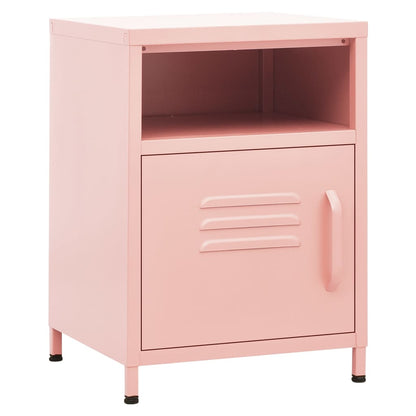 vidaXL Nightstands 2 pcs Pink 35x35x51 cm Steel - 60700