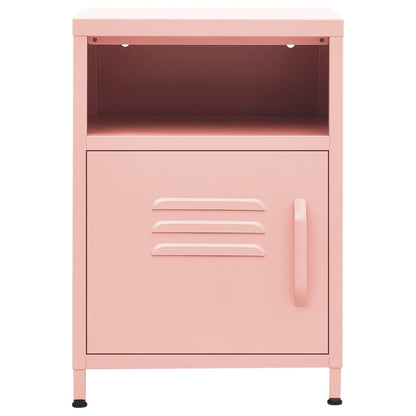 vidaXL Nightstands 2 pcs Pink 35x35x51 cm Steel - 60700