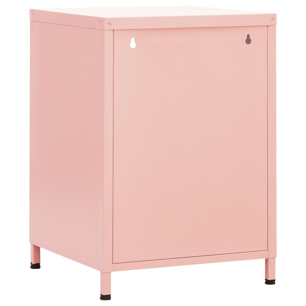 vidaXL Nightstands 2 pcs Pink 35x35x51 cm Steel - 60700