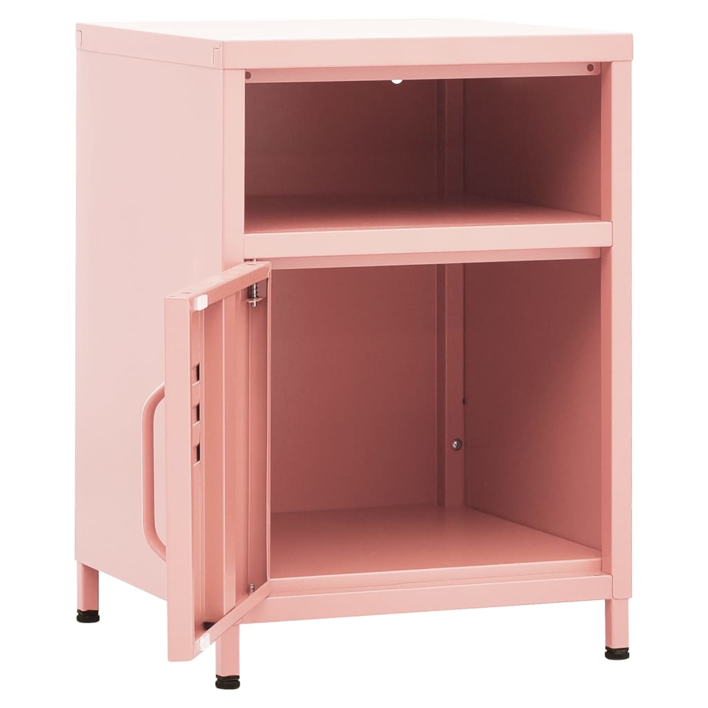 vidaXL Nightstands 2 pcs Pink 35x35x51 cm Steel - 60700
