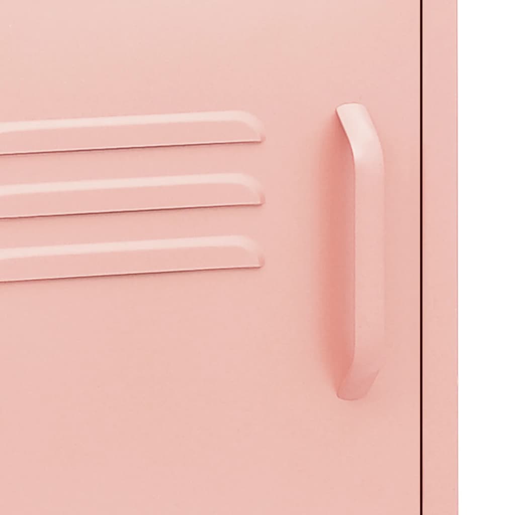 vidaXL Nightstands 2 pcs Pink 35x35x51 cm Steel - 60700