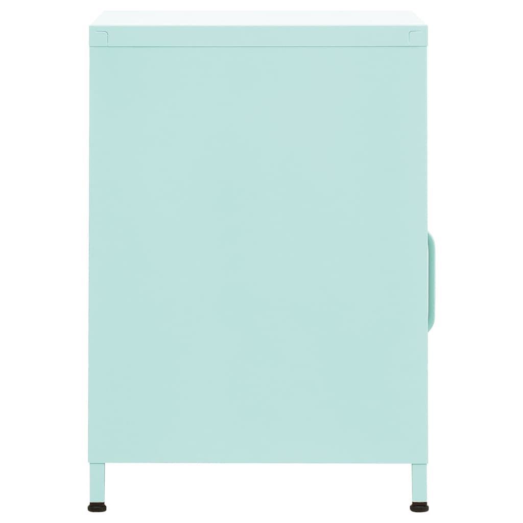 vidaXL Nightstand | Set of 2 | Mint | Steel | Small | Nightstand | Square - Green