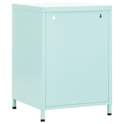 vidaXL Nightstand | Set of 2 | Mint | Steel | Small | Nightstand | Square - Green