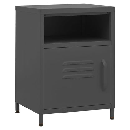 vidaXL Nightstands 2 pcs Anthracite 35x35x51 cm Steel - 60714