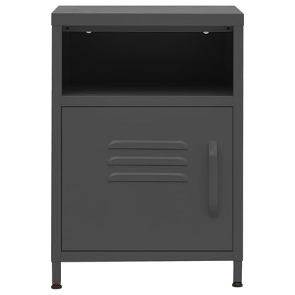 vidaXL Nightstands 2 pcs Anthracite 35x35x51 cm Steel - 60714