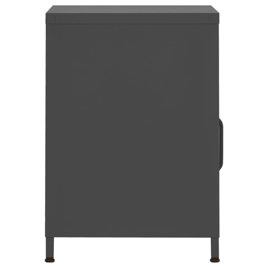 vidaXL Nightstands 2 pcs Anthracite 35x35x51 cm Steel - 60714