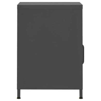 vidaXL Nightstands 2 pcs Anthracite 35x35x51 cm Steel - 60714