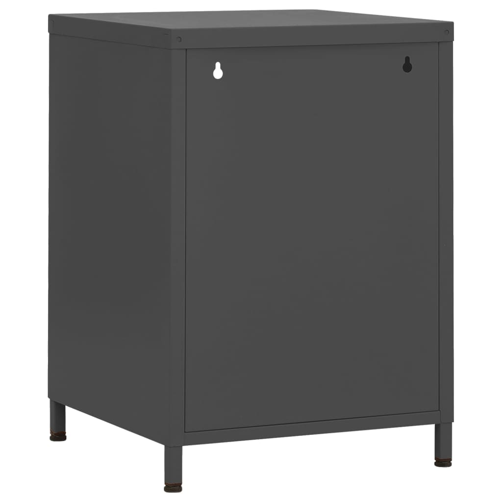 vidaXL Nightstands 2 pcs Anthracite 35x35x51 cm Steel - 60714