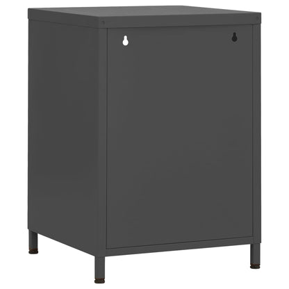 vidaXL Nightstands 2 pcs Anthracite 35x35x51 cm Steel - 60714