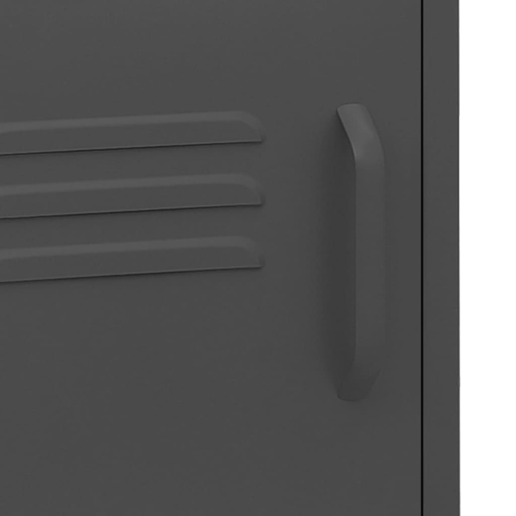 vidaXL Nightstands 2 pcs Anthracite 35x35x51 cm Steel - 60714