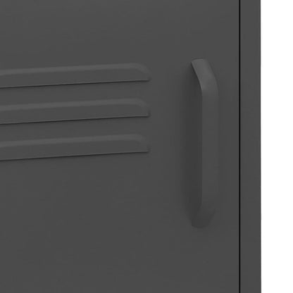 vidaXL Nightstands 2 pcs Anthracite 35x35x51 cm Steel - 60714