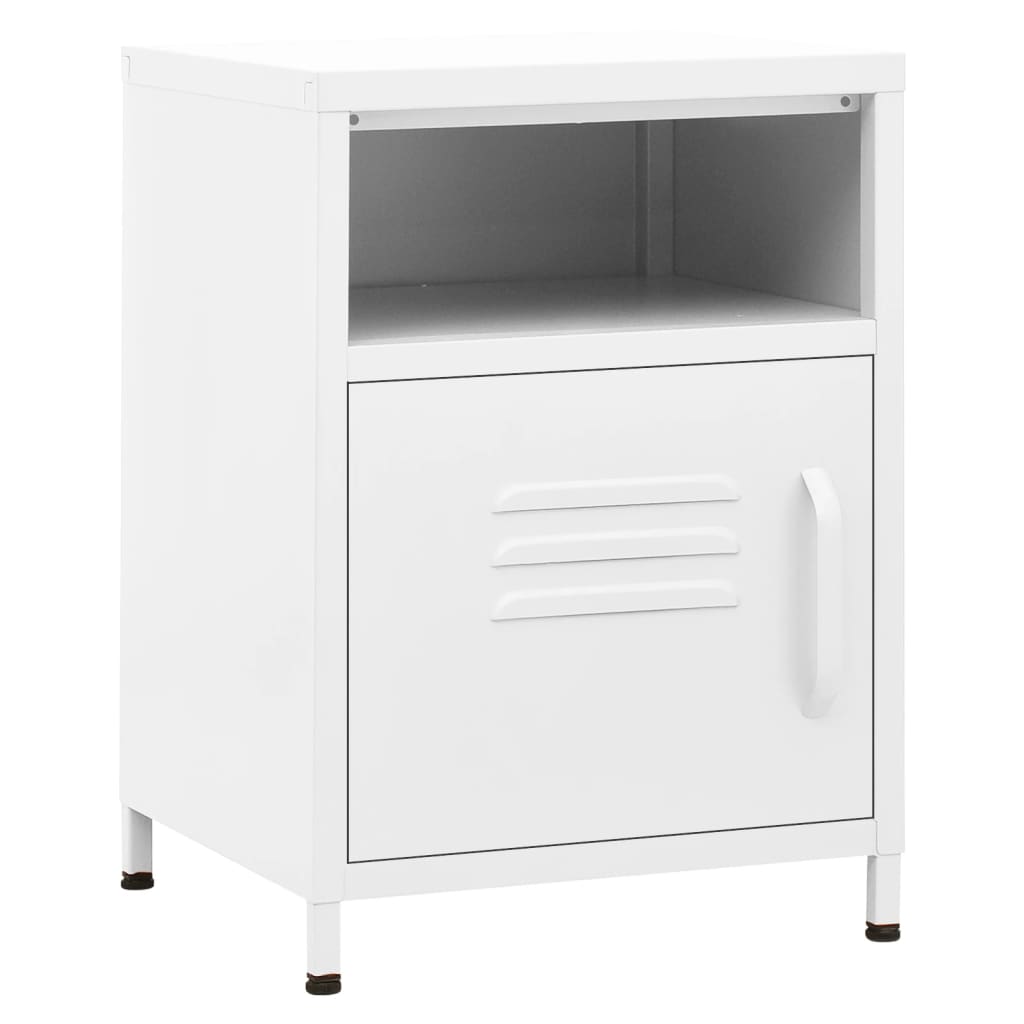 vidaXL Nightstands 2 pcs White 35x35x51 cm Steel - 60728