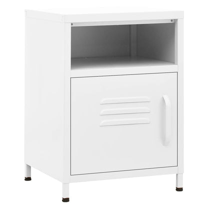 vidaXL Nightstands 2 pcs White 35x35x51 cm Steel - 60728
