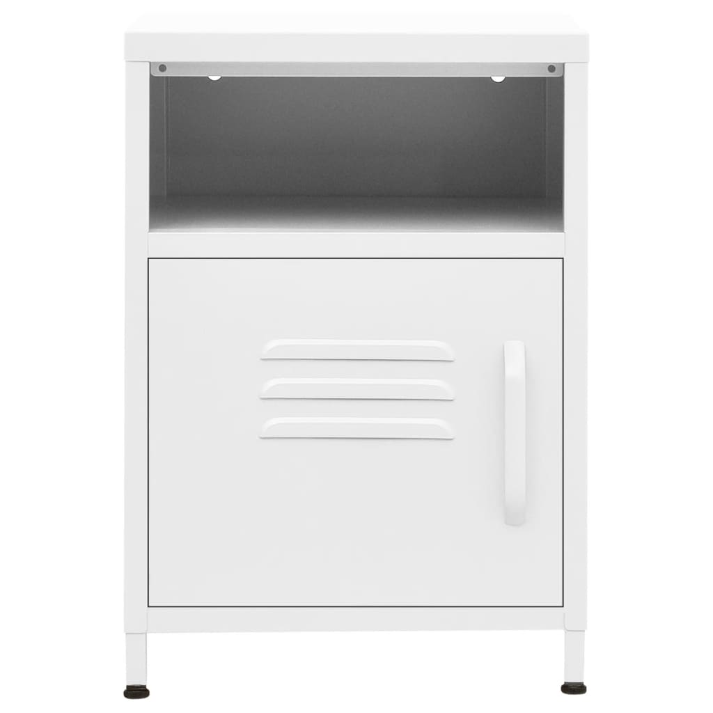 vidaXL Nightstands 2 pcs White 35x35x51 cm Steel - 60728