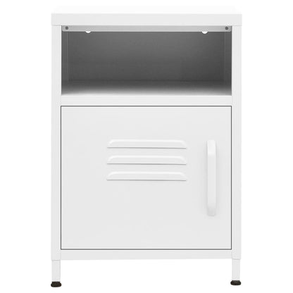 vidaXL Nightstands 2 pcs White 35x35x51 cm Steel - 60728