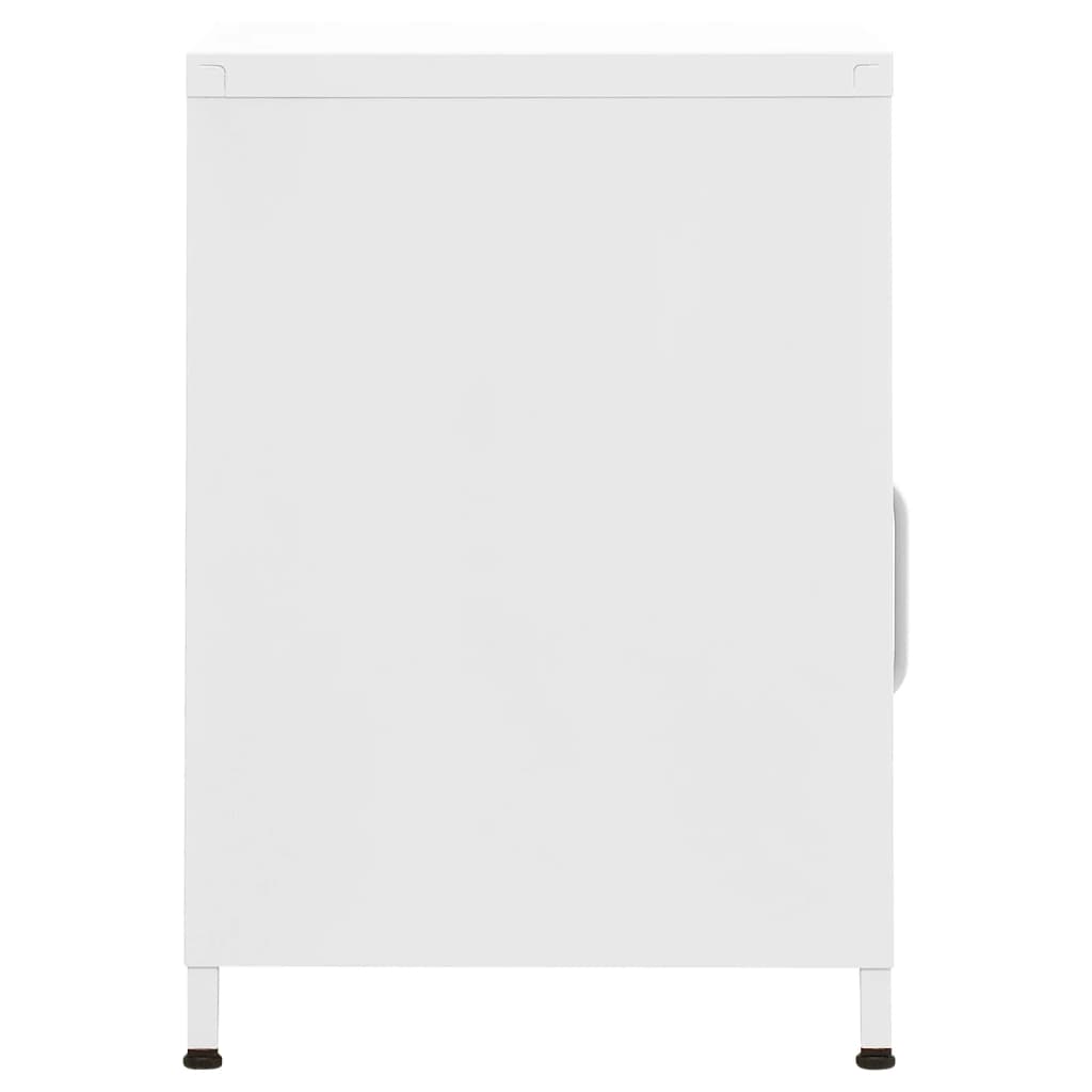 vidaXL Nightstands 2 pcs White 35x35x51 cm Steel - 60728