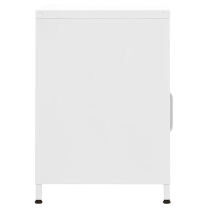 vidaXL Nightstands 2 pcs White 35x35x51 cm Steel - 60728