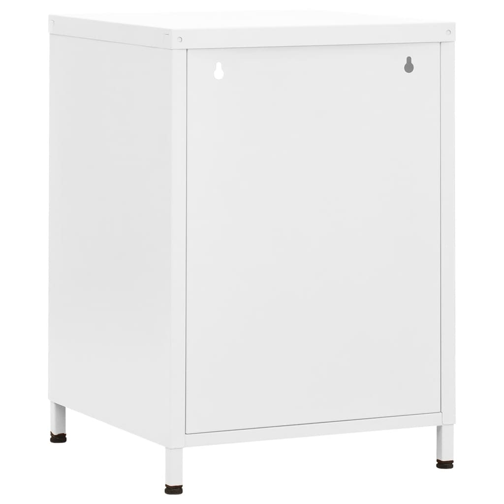vidaXL Nightstands 2 pcs White 35x35x51 cm Steel - 60728