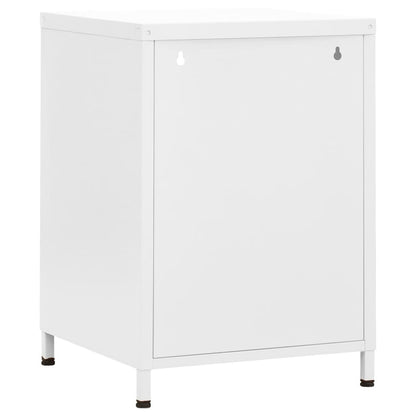 vidaXL Nightstands 2 pcs White 35x35x51 cm Steel - 60728