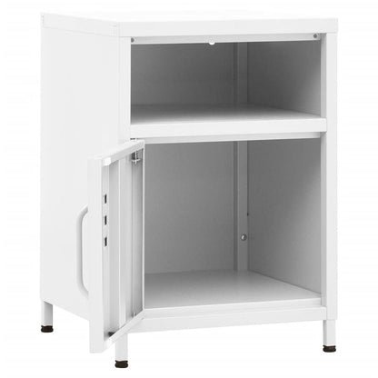 vidaXL Nightstands 2 pcs White 35x35x51 cm Steel - 60728
