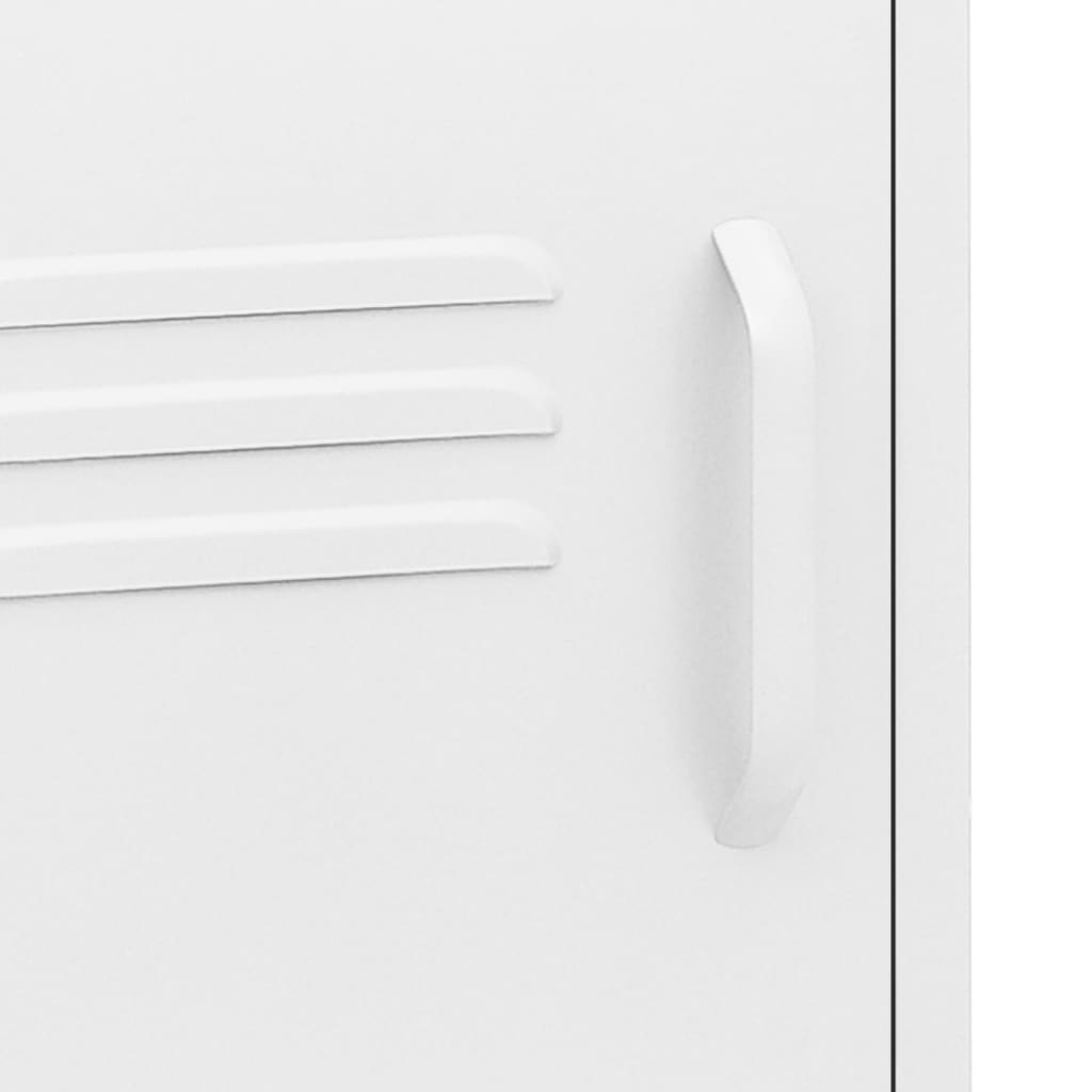 vidaXL Nightstands 2 pcs White 35x35x51 cm Steel - 60728